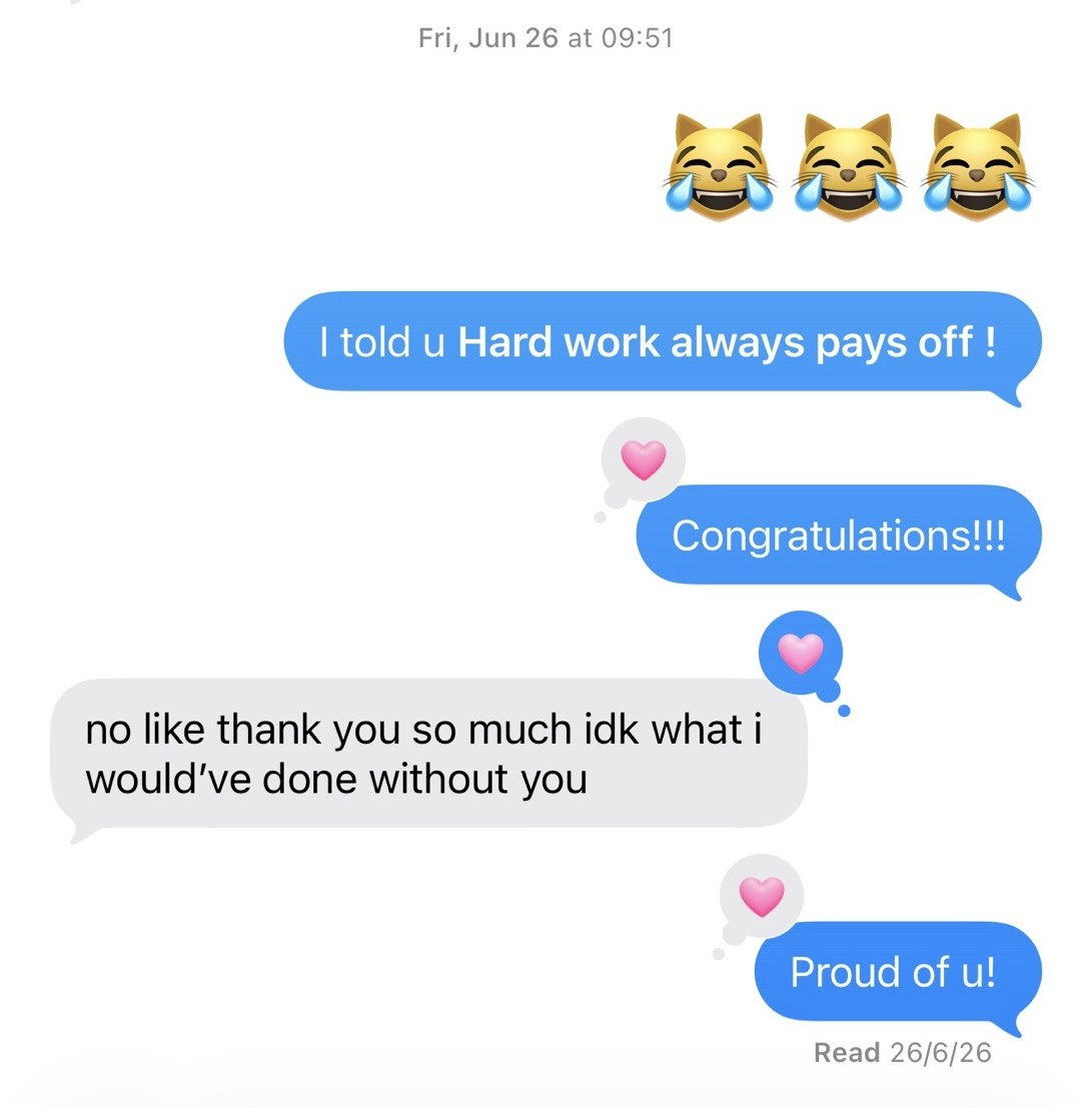 Message from a parent, in English